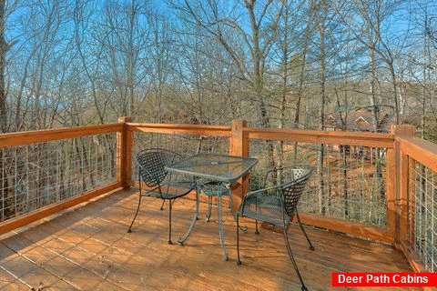 Deck with Patio Furniture - A Bear Encounter