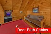 3 bedroom cabin with game room and pool table