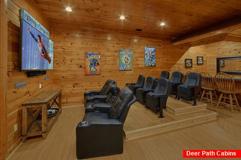 Theater Room in 4 bedroom luxury cabin - Absolutely Viewtiful
