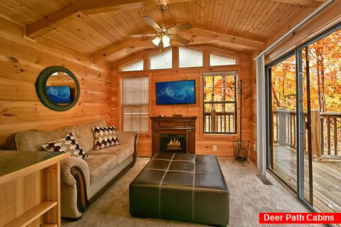 Cabin with living room and large windows - Where the Magic Happens