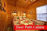 Cabin with King bedroom and log headboard