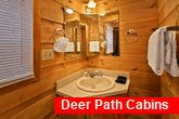 Cabin with bathroom and shower