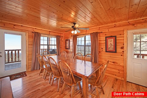 Large Dining table in Smoky Mountain cabin. - A Peaceful Easy Feeling