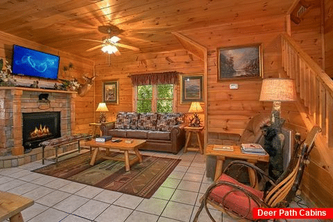 2 Bedroom Cabin with Fireplace in Living Room - Simply Irresistible