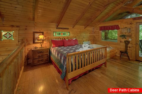 King Bedroom in rustic honeymoon cabin - Dreamweaver