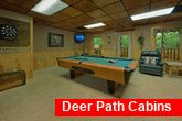 1 bedroom cabin with pool table and game room