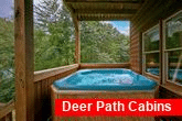 Cabin with private deck and 2 hot tubs