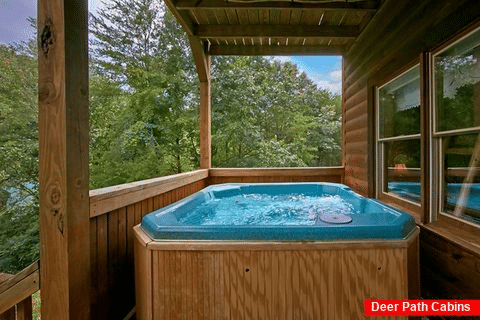 Cabin with private deck and 2 hot tubs - Timber Lodge
