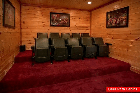  Cabin Theater Room with Theater Seating for 10 - The Preserve