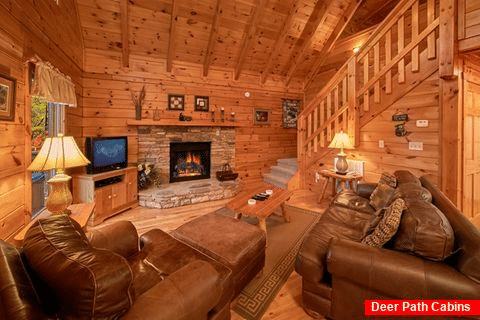 Honeymoon Cabin with Fireplace - Bearadise