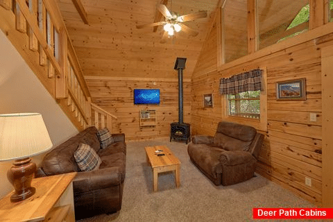 1 Bedroom Cabin with Fireplace in Living room - Mountain Dreams