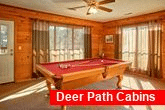 Group Size 7 Bedroom cabin with pool table