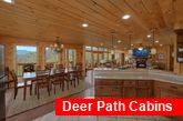 Spacious kitchen and Dining room in rental cabin