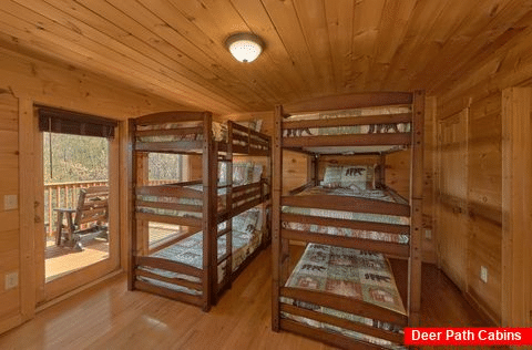 Gatlinburg Rental cabin with triple bunk beds - A Spectacular View to Remember